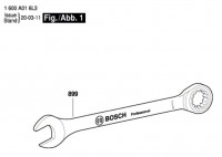 Bosch 1 600 A01 6LM Ring-Maulschlssel combination wrench Spare Parts